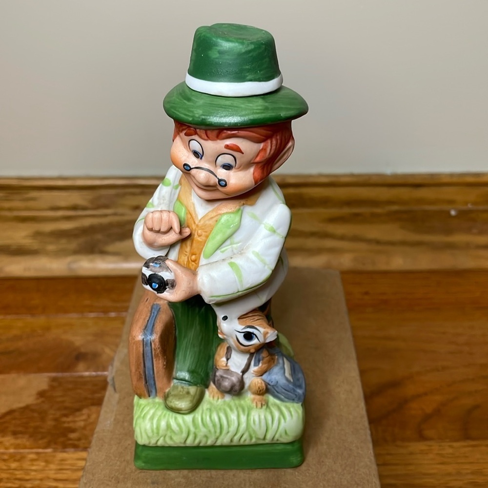 Rare-1980 "Mr Tourist Leprechaun" Mr. Lucky Series, Hoffman Distilling Decanter‎